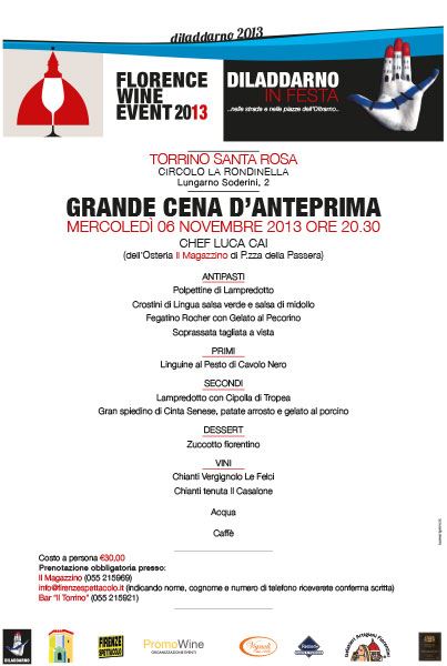 Grande cena d'anteprima Diladdarno 2013