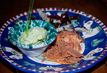 Lampredotto e gelato alla salsa verde